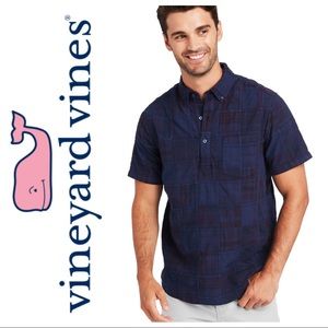 EUC Mens Vineyard Vines SlimFit Patchwork Popover Shirt, Size L